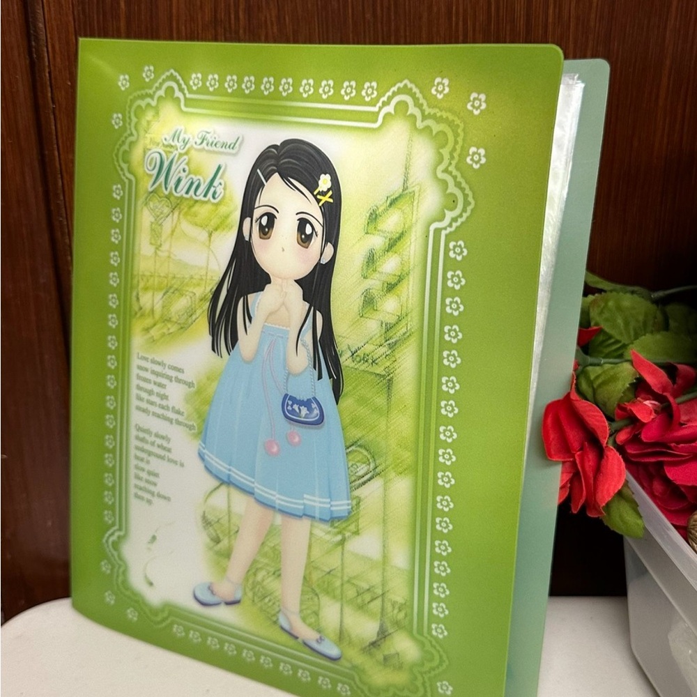 Green Anime Character Binder